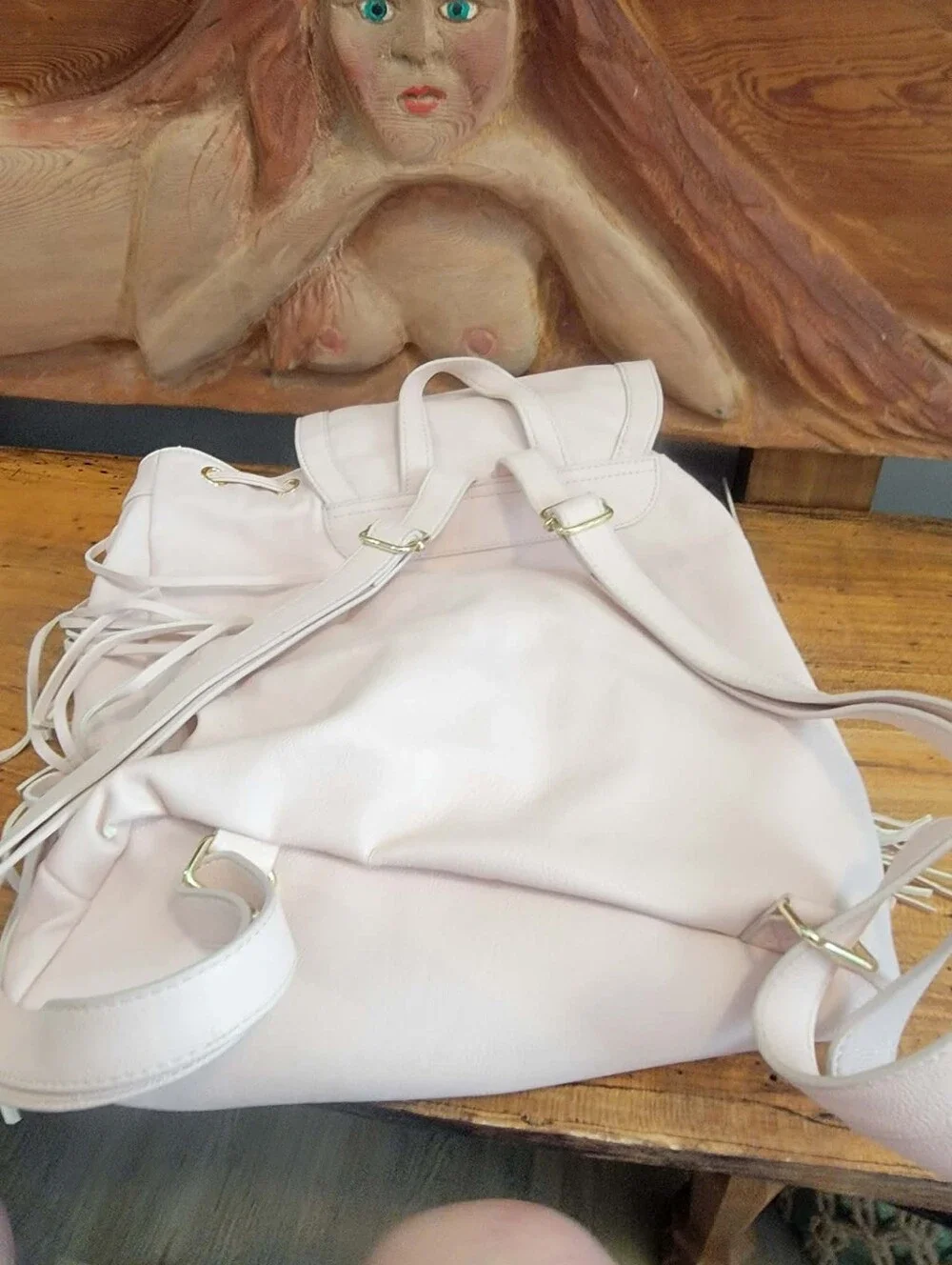 Betsey Johnson Pink Faux Leather Back Pack